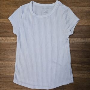 American Eagle Outfitters Light Blue Ribbed Tee